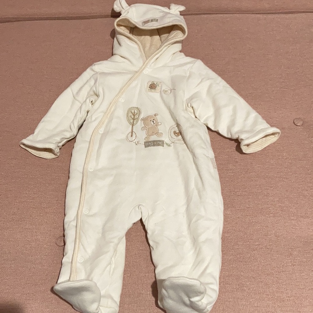 Nature’s purest organic cotton baby snowsuit 3-6 months